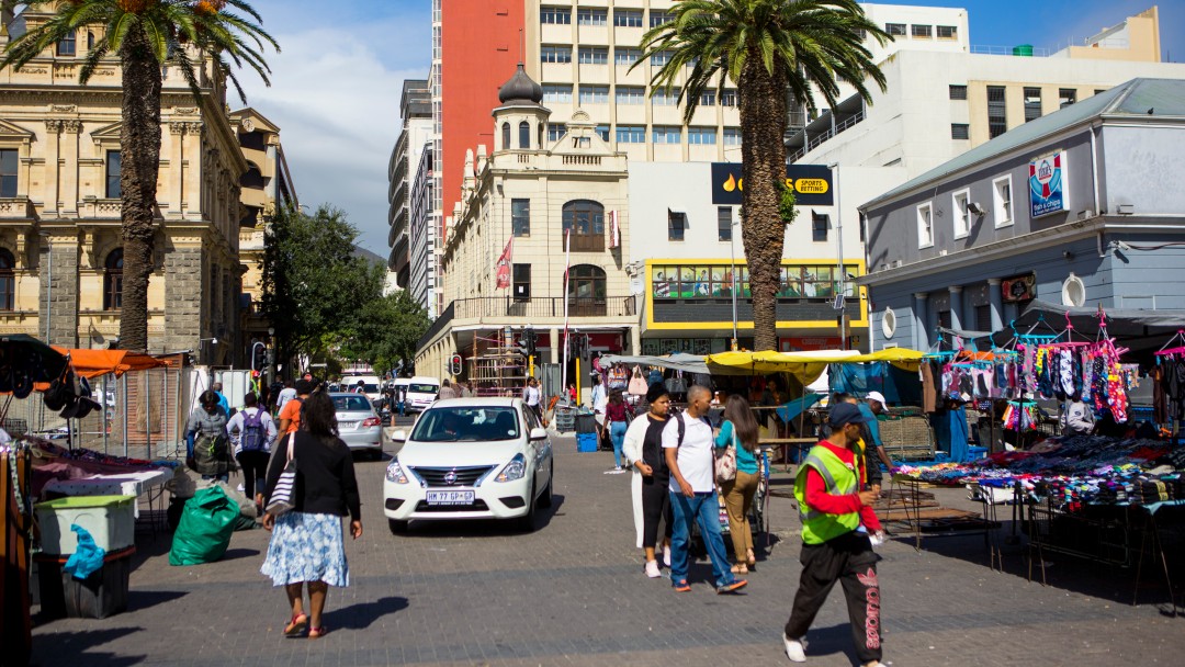 Ein Marktplatz in Südafrika