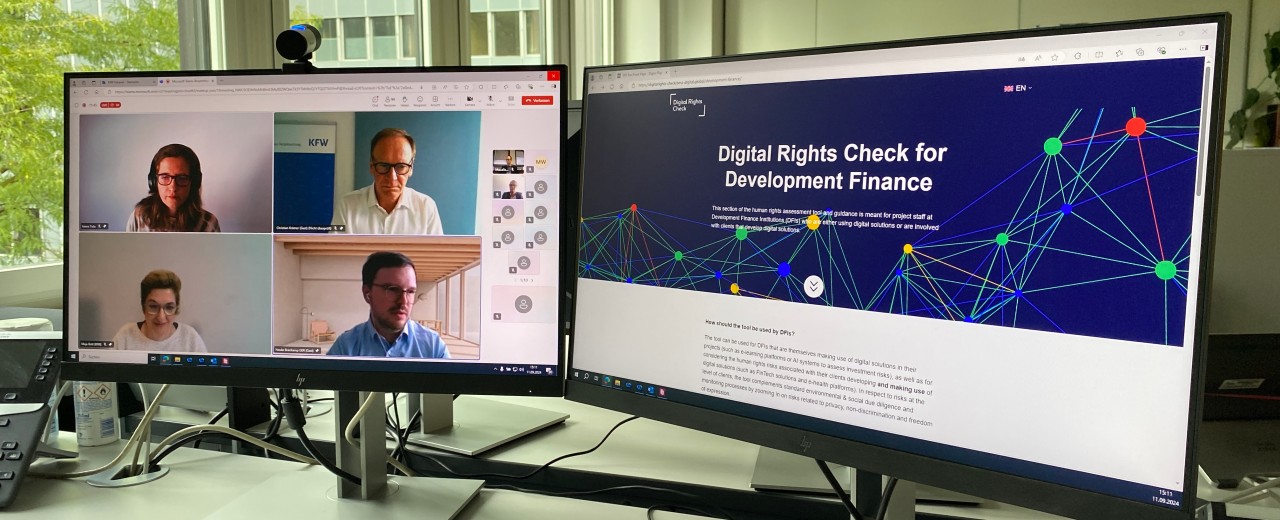 Monitore zum Webinar Digital Rights Check