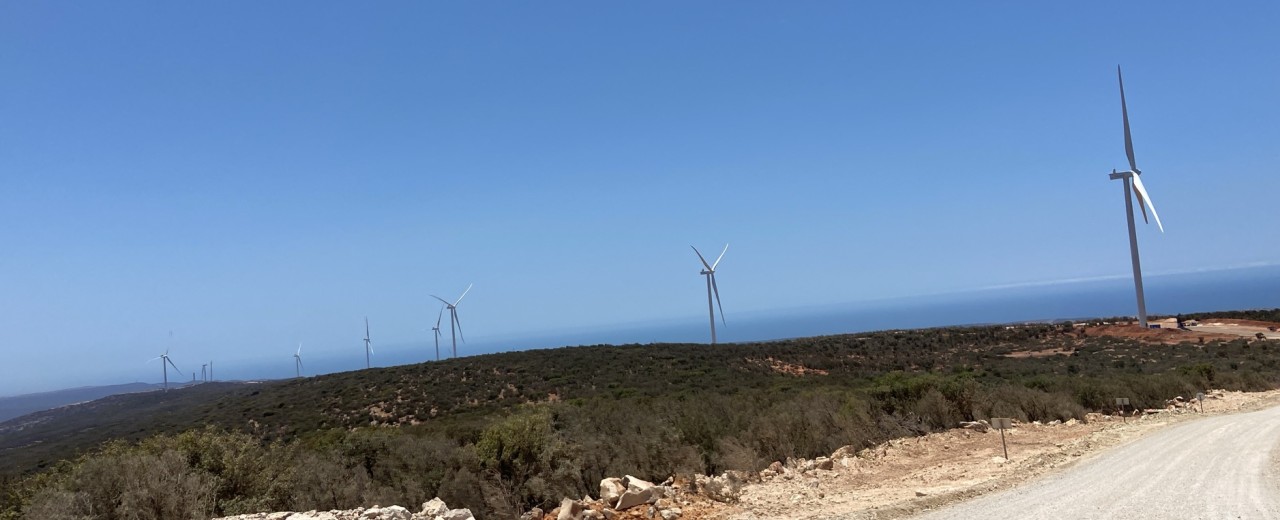 Windräder in Marokko.