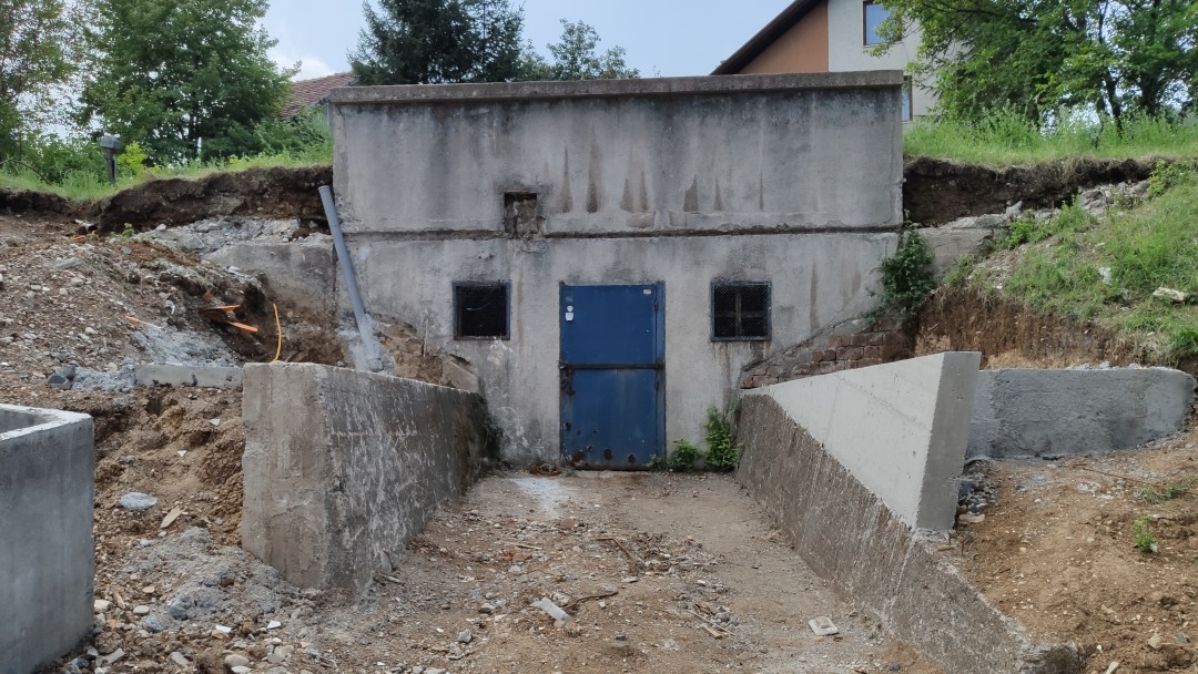 Im Bau befindlicher Eingang zum Wasserreservoir