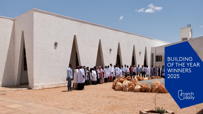 Group in front of a building