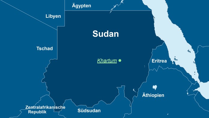 Karte vom Sudan